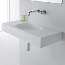 Arki 900mm Matte White Rectangular Solid Surface Basin